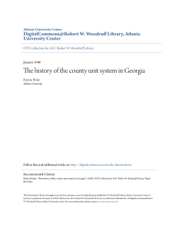 The history of the county unit system in Georgia