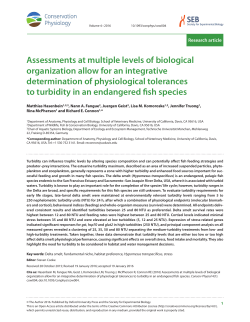 Assessments at multiple levels of biological organization allow for