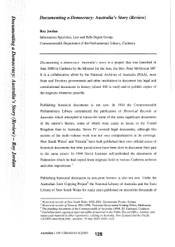 Documenting a Democracy: Australia`s Story (Review)