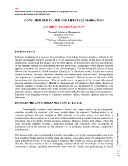 consumer behaviour and lifestyle marketing