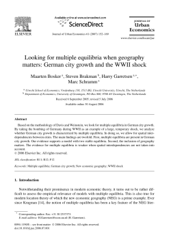 Looking for multiple equilibria when geography matters: German city