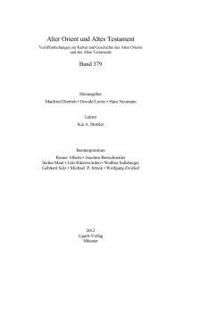 Alter Orient und Altes Testament