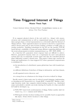 Time-Triggered Internet of Things