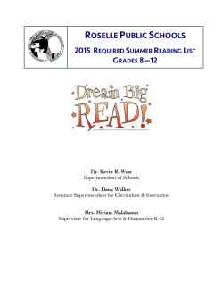 Short Stories - Roselle Public Schools