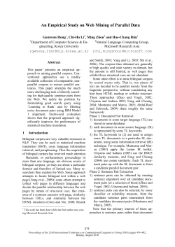 An Empirical Study on Web Mining of Parallel Data