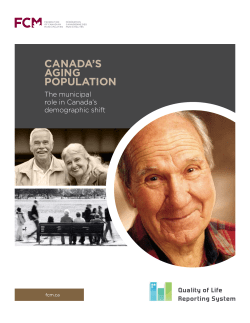 Canada`s aging PoPulation