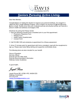 Seniors Pursuing Active Living