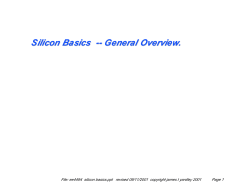 Silicon Basics --General Overview.