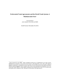 Preferential Trade Agreements and the World