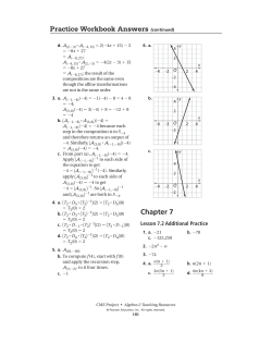 Practice Workbook Answers (continued) Chapter 7