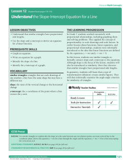 Understandthe Slope-Intercept Equation for a Line