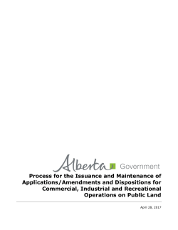 Process for the Issuance and Maintenance of Applications