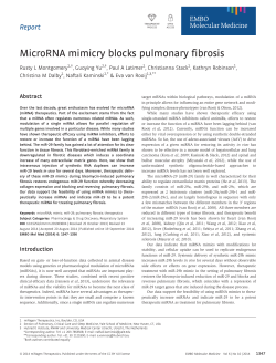 MicroRNA mimicry blocks pulmonary fibrosis