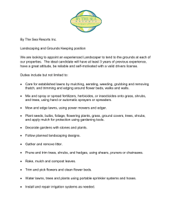 Landscaper vacancy - By the Sea Resorts