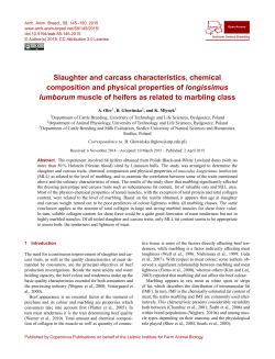 Slaughter and carcass characteristics, chemical composition and