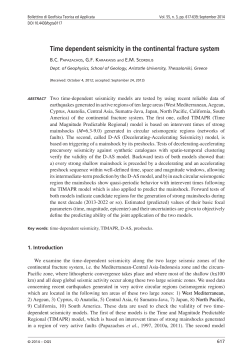 Time dependent seismicity in the continental fracture system