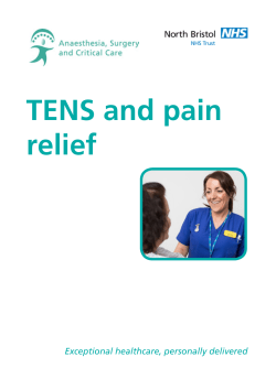 TENS and pain relief - North Bristol NHS Trust