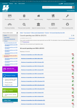 Council spending over &pound;500 for 2012/13