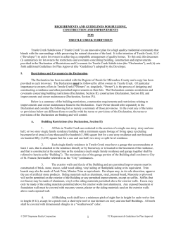 REQUIREMENTS AND GUIDELINES FOR BUILDING