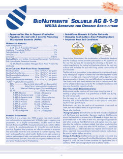 BioNutrients™ Soluble AG 8-1-9