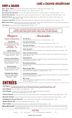 Sandwiches ENTREES Burgers