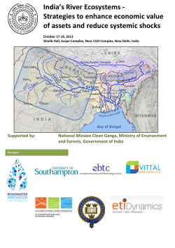 India`s River Ecosystems -‐ Strategies to enhance economic value