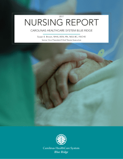 nursing report - Blue Ridge HealthCare Website