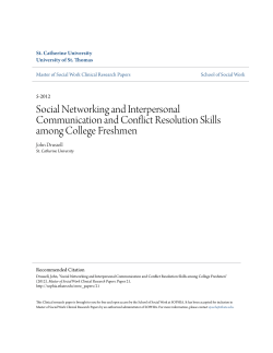 Social Networking and Interpersonal Communication and Conflict
