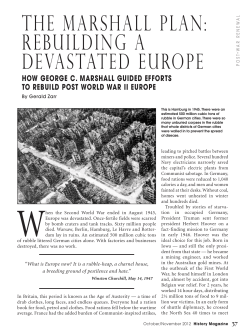 the marshall plan: rebuilding a devastated europe