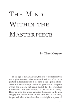 THE MIND WITHIN THE MASTERPIECE