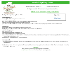 Gumball Spelling Game