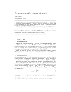 A survey on parallel corpora alignment