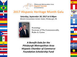 2017 Hispanic Heritage Month Gala - Pittsburgh Metropolitan Area