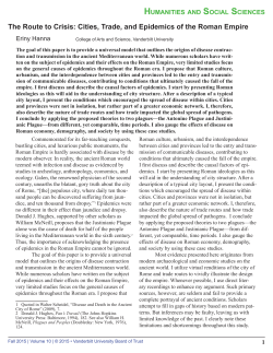 Cities, Trade, and Epidemics of the Roman Empire