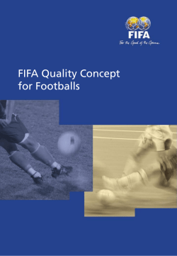 FIFA Quality Concept for Footballs