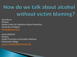 How Do We Talk About Alcohol Without Victim Blaming?