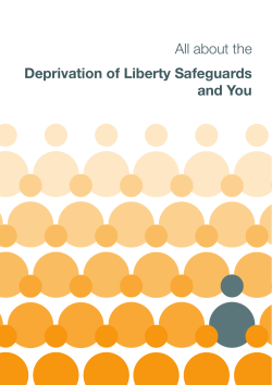 about the Deprivation of Liberty Safeguards and You