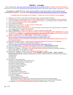 New R21 Checklist