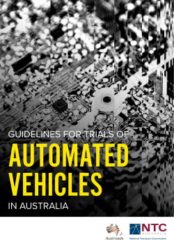 Guidelines for trials of automated vehicles in Australia