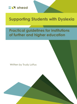 Supporting Students with Dyslexia