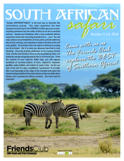 detailed brochure including a day-by-day itinerary