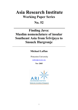 Redefining Jawa: Arabic understandings of Southeast Asia, its