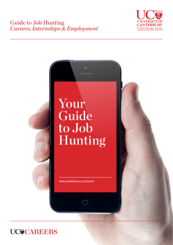 Guide to Job Hunting - University of Canterbury