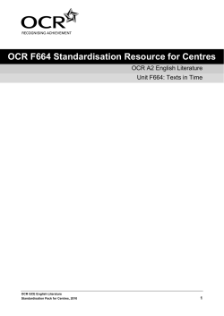 Texts in time - Standardisation resource