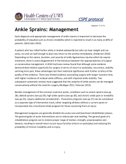 Ankle Sprains Management last updated 7/16