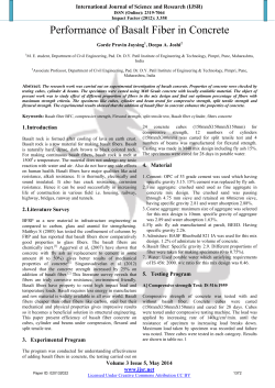 Performance of Basalt Fiber in Concrete