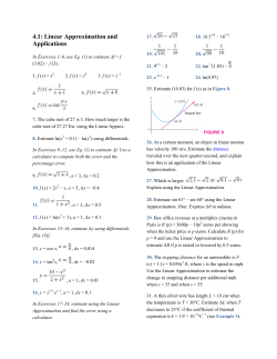 4.1: Linear Approximation and Applications