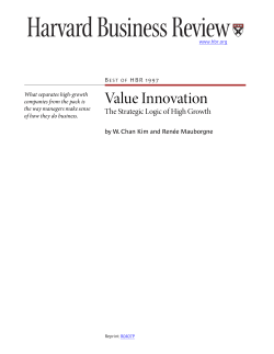 HBR Value Innovation