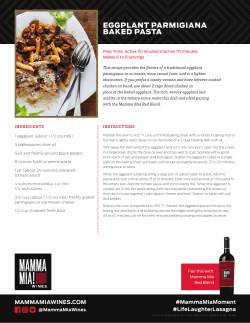 eggplant parmigiana baked pasta