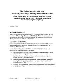 The Crimeware Landscape: Malware, Phishing, Identity Theft and